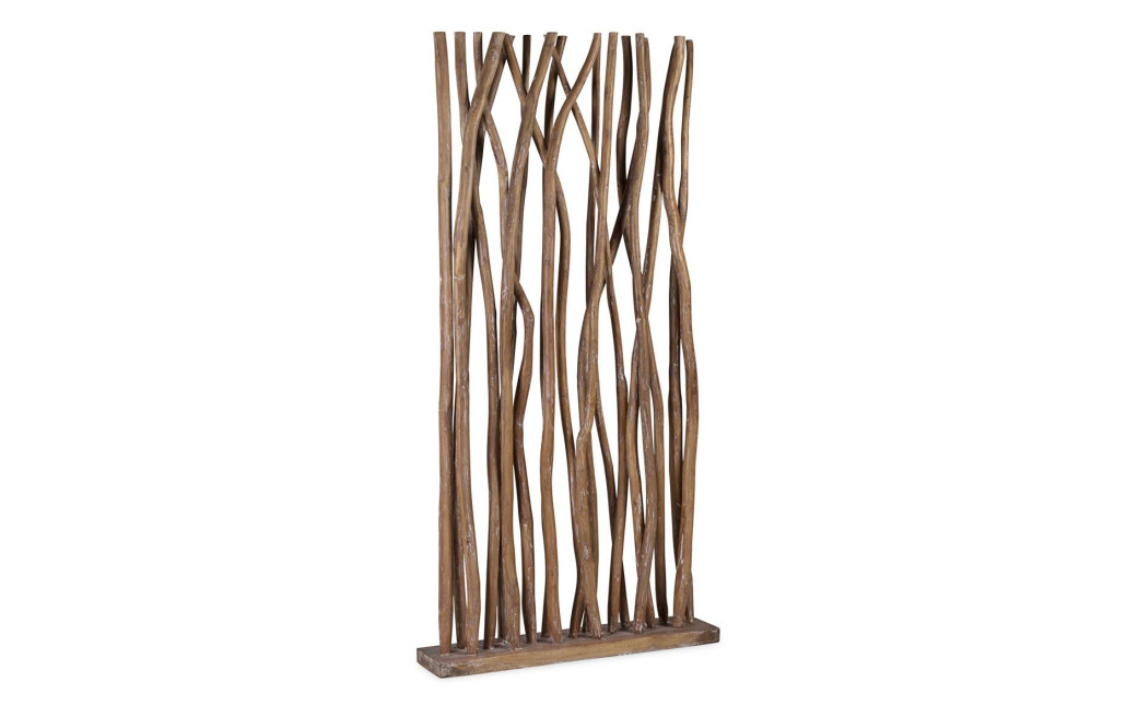 Paravent Holz Braun 90x20x180cm