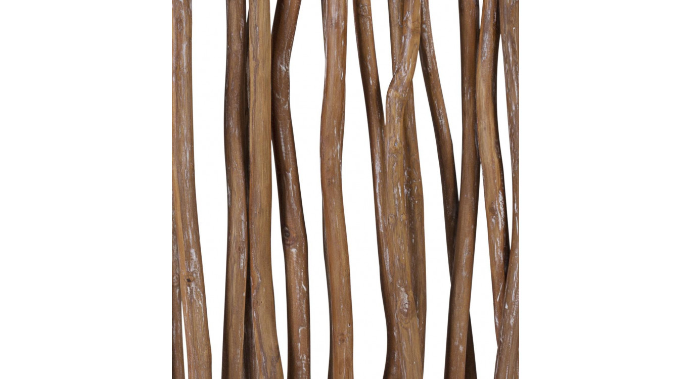 Paravent Holz Braun 90x20x180cm