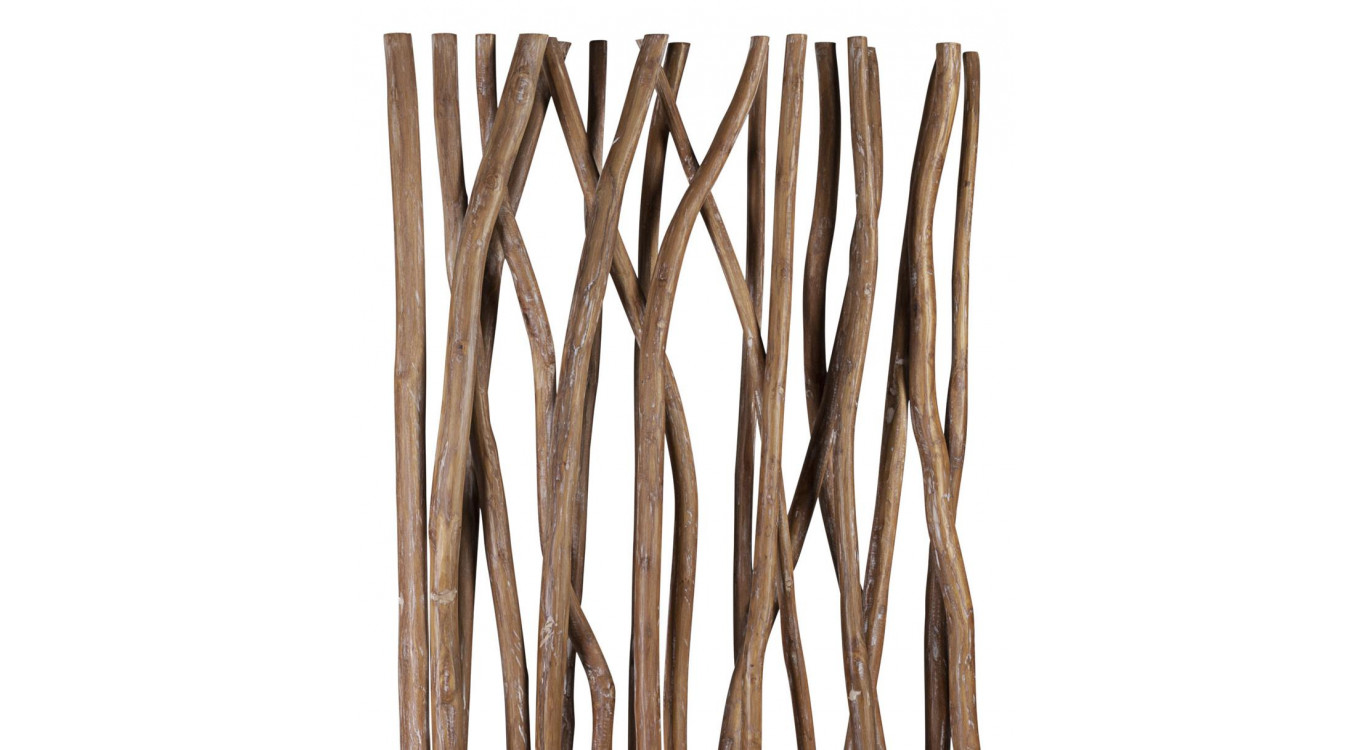 Paravent Holz Braun 90x20x180cm