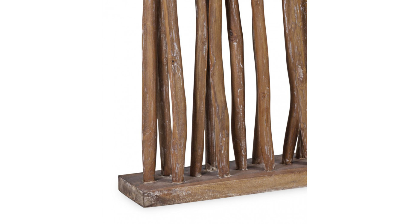 Paravent Holz Braun 90x20x180cm