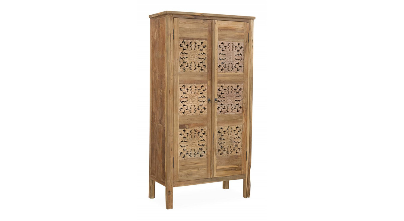 Armario de madera marrón 95x47x180cm