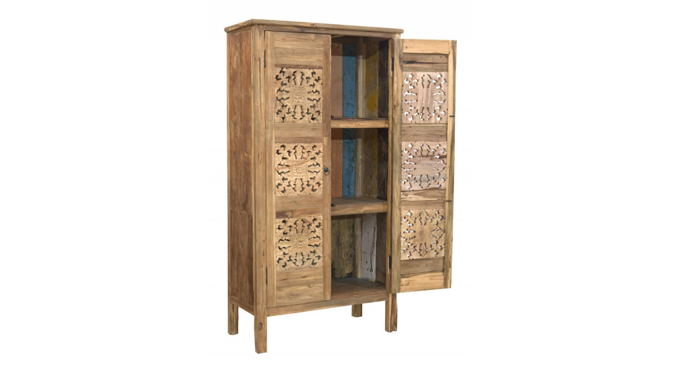 Armario de madera marrón 95x47x180cm
