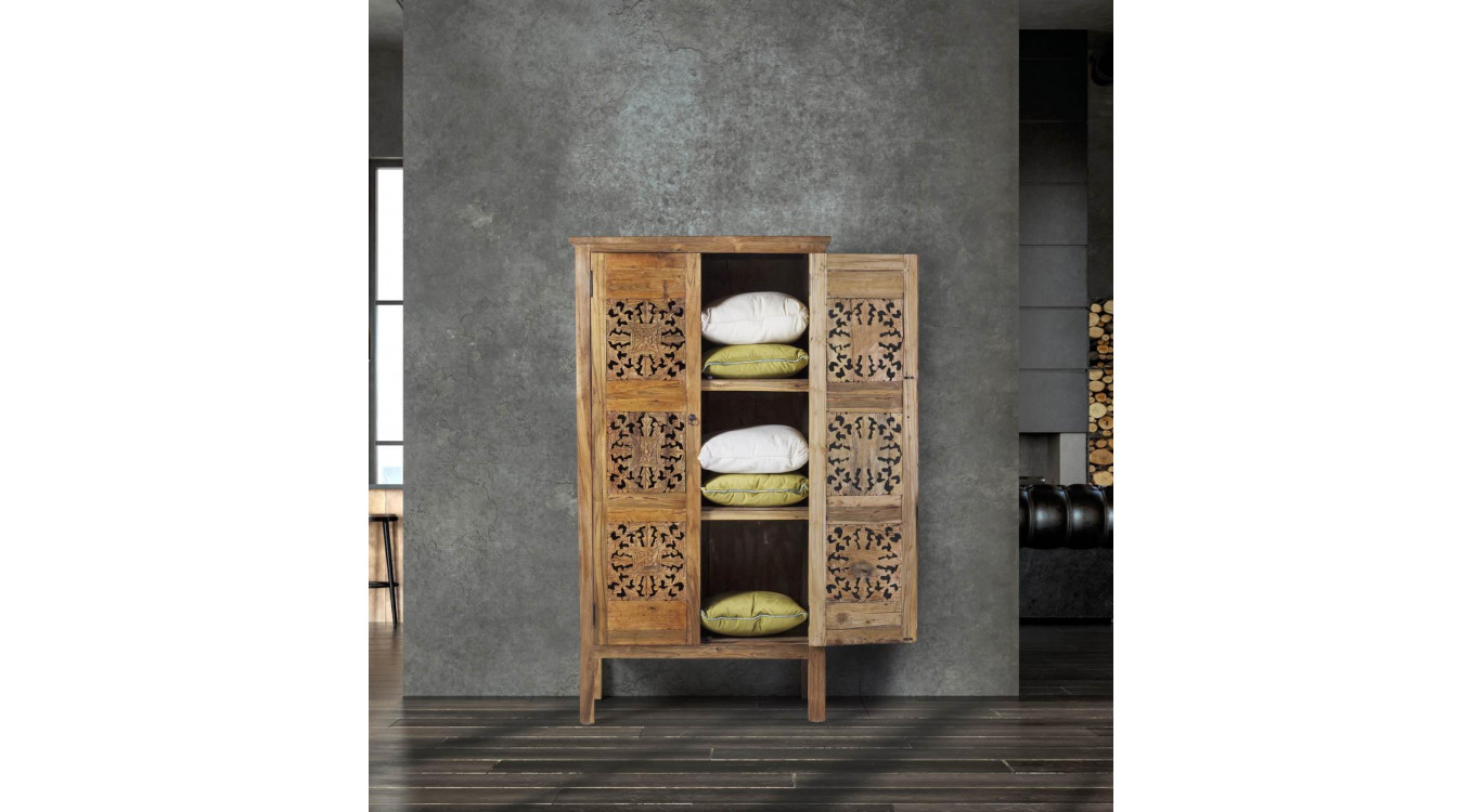 Armoire Bois Marron 95x47x180cm