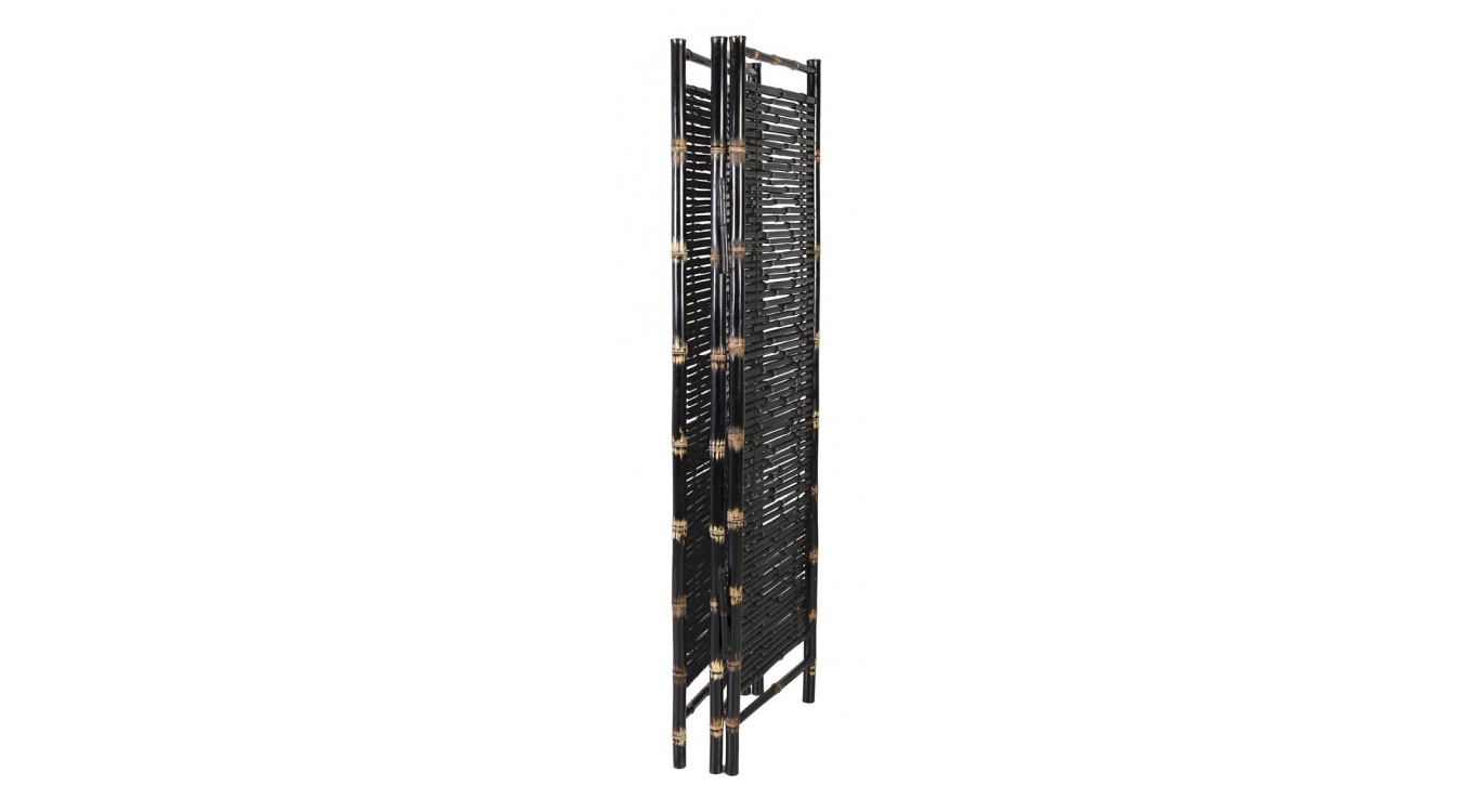 Paravent Holz Schwarz 170x4x150cm