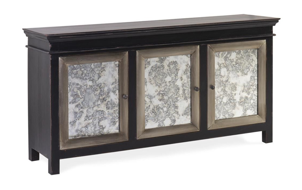 Sideboard Holz Aluminium Schwarz 168x45x85cm