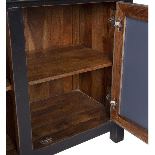 Sideboard Holz Aluminium Schwarz 168x45x85cm