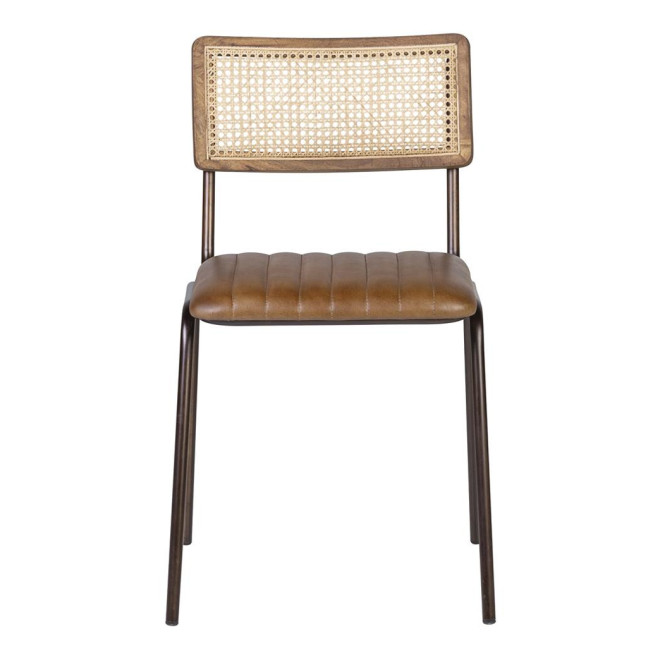Stuhl Peau Eisen Braun 46x50x78cm