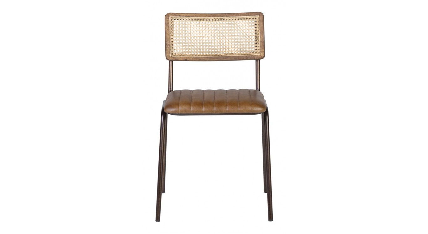 Stuhl Peau Eisen Braun 46x50x78cm