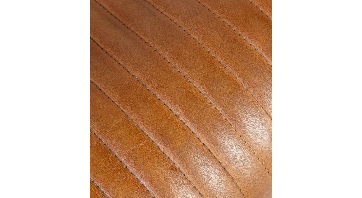 Sessel Haut Eisen Holz Braun 68x76x75cm