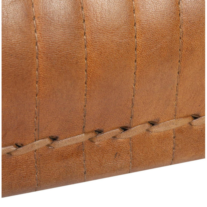Sessel Haut Eisen Holz Braun 68x76x75cm
