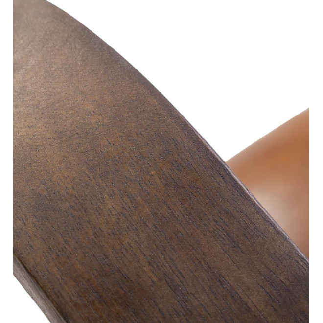Sessel Haut Eisen Holz Braun 68x76x75cm
