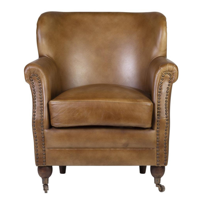 Poltrona Peau Bois marrone con orecchie 65x72x80cm