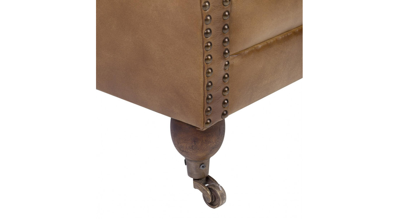 Poltrona Peau Bois marrone con orecchie 65x72x80cm