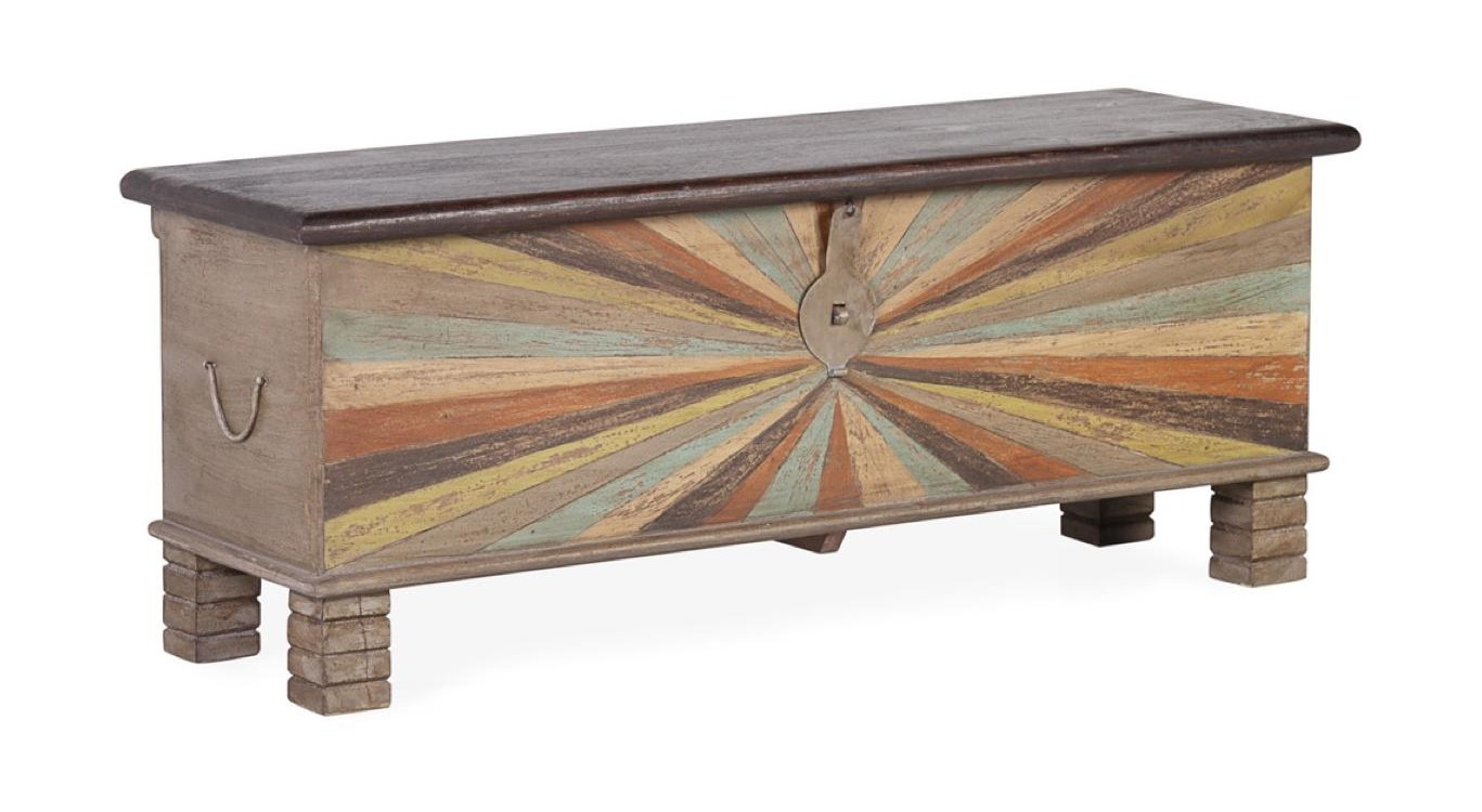 Coffre Bois Marron 117x40x45cm