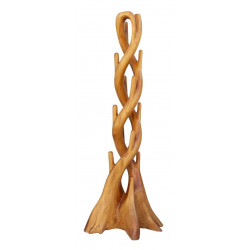 Sculpture Bois Marron 80x60x194cm