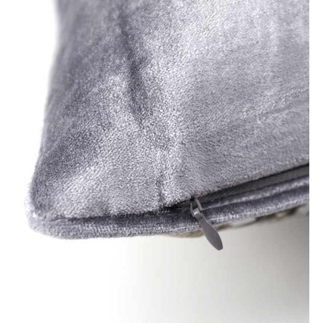 Coussin Coton Viscose Gris 30x50cm