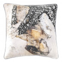 Cuscino grigio in cotone e viscosa 45x45 cm