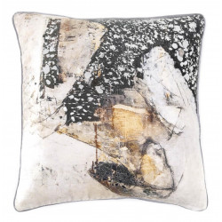 Coussin Coton Viscose Gris 45x45cm