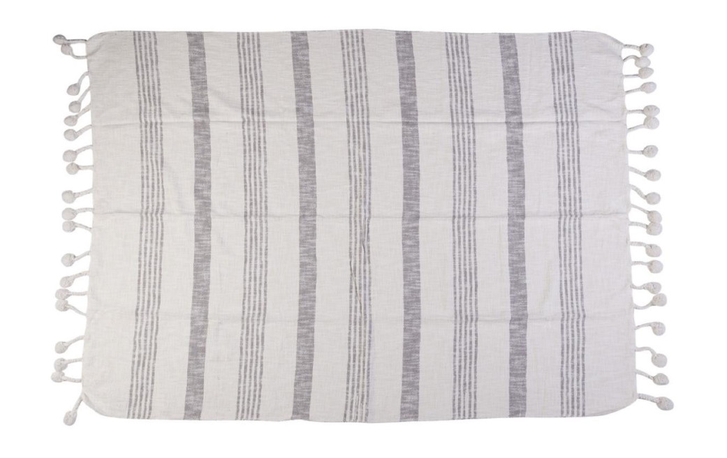 Plaid Coton Blanc 120x160cm