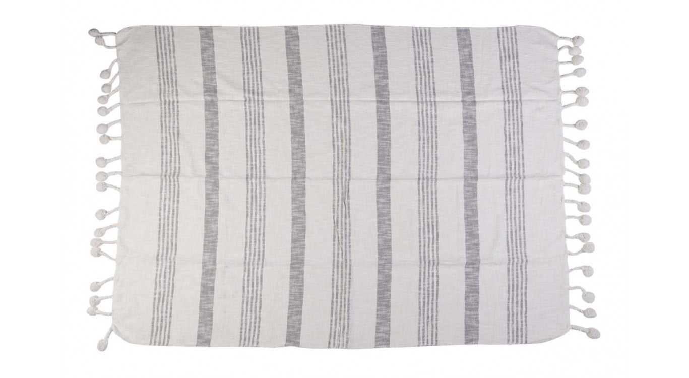Plaid Coton Blanc 120x160cm