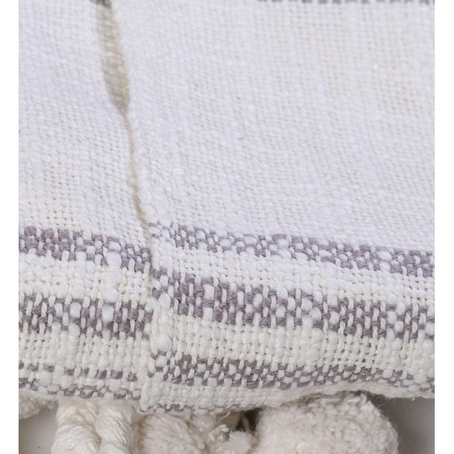 Plaid Coton Blanc 120x160cm