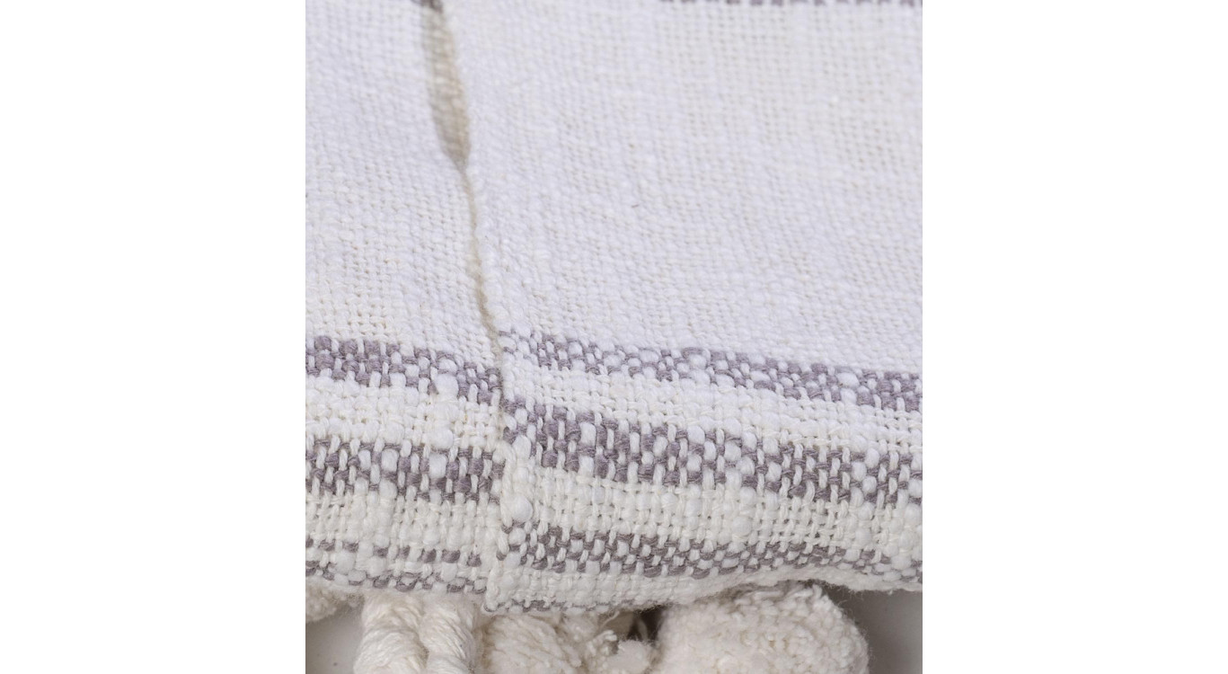 Plaid Coton Blanc 120x160cm
