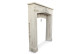 Marco de chimenea de madera cerusa blanca 106x21x110cm
