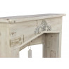 Encadrement Manteau Cheminée Bois Cerusé Blanc 106x21x110cm