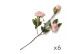Confezione da 6 fiori di poliestere rosa x55cm