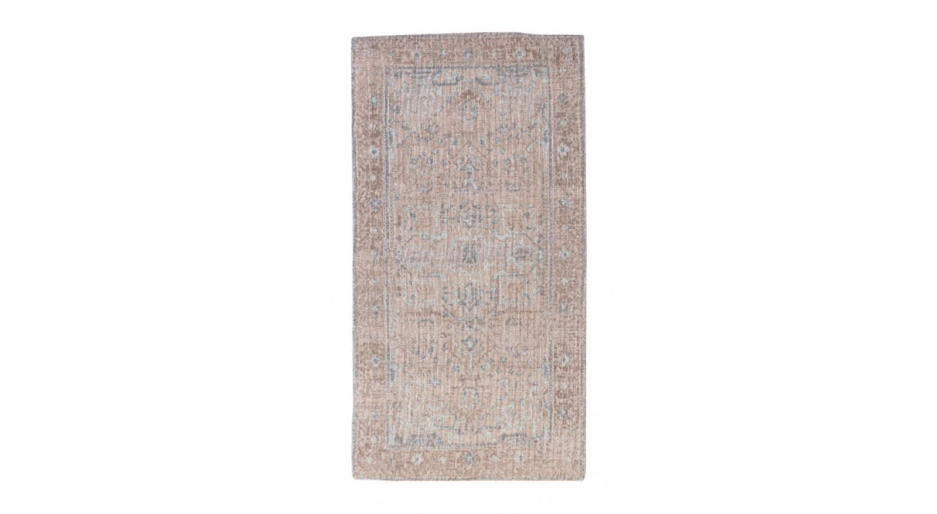 Tapis Coton Polyester Marron 60x120cm
