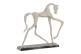 Skulptur Pferd Aluminium Weiß 57x13x56cm