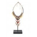 Collar Sculture Conchas Cuerda Hierro Natural 16x8x42cm