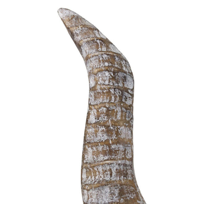 Sculpture Antilope Bois Marron 33x15x65cm