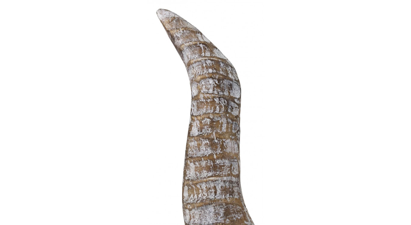 Sculpture Antilope Bois Marron 33x15x65cm