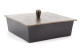 Scatola in alluminio nero 23x23x10cm