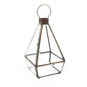 Farol Cristal Bronce 13x13x22cm