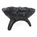 Holztablett Schwarz 28x26x16cm