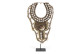 Sculpture collier coquilles corde marron
