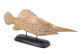 Sculture Fish Brown Wood 65x15x30cm