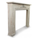 Einrahmung Mantel Kamin Holz Weiß 120x17x98.5cm