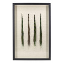 Wandbild Glas Federn Schwarz 50x75cm
