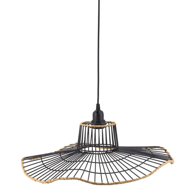 Lustre Fer Noir 50x50x20cm