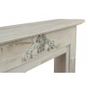 Encadrement Manteau Cheminée Bois Cerusé Blanc 120x22.5x98.5cm
