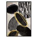 Pintura Madera Lienzo Negro 102x4.5x152cm