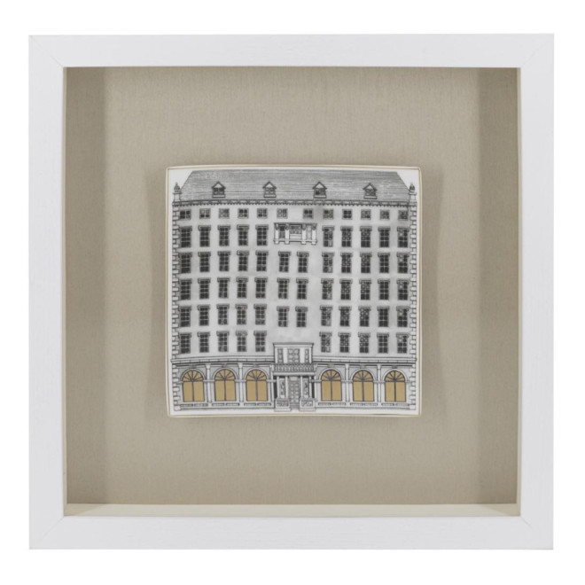 Tableau Verre Céramique Blanc 40x40cm