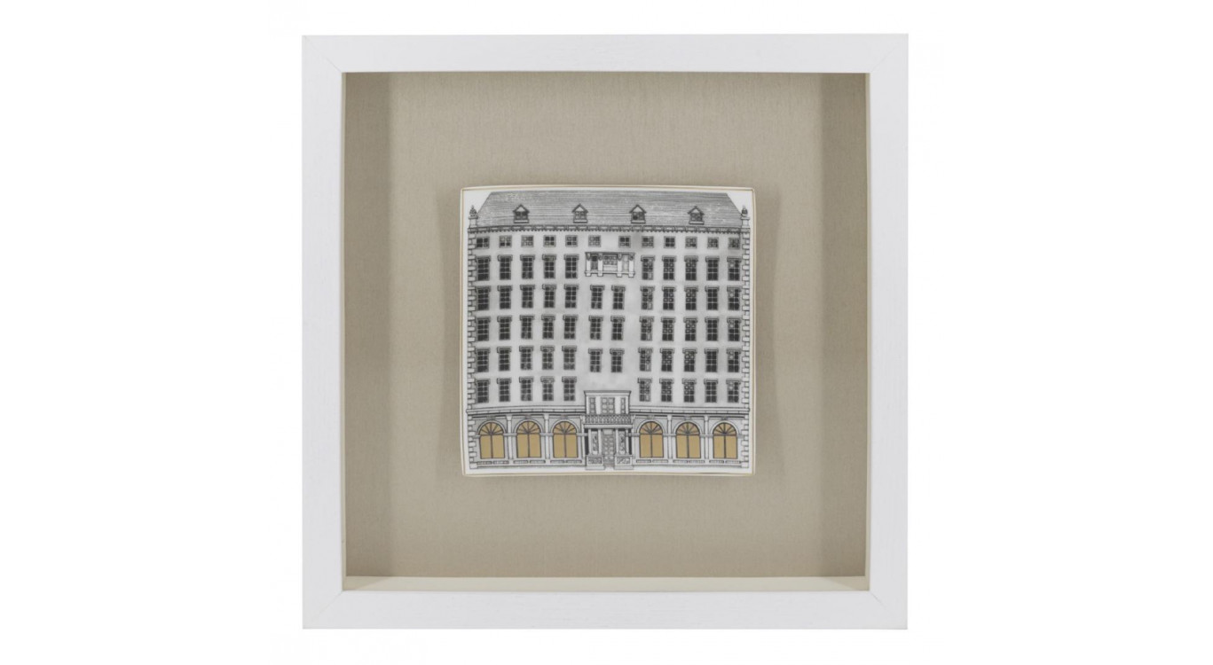 Tableau Verre Céramique Blanc 40x40cm