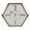 Reloj de Pared Aluminio Vidrio Oro 45x53cm