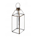 Lanterna in vetro bronzo 14x14x37cm
