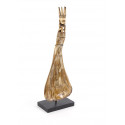 Escultura de hueso de hierro marrón 18x8x52cm