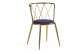 Chaise Acier Polyester Violet 49x43x75cm